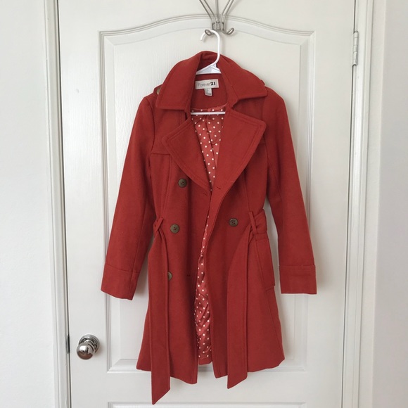 Coats | Burnt Orange Pea Coat | Poshmark